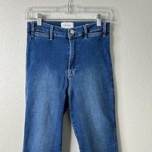 FRAME Le Sylvie Crop High-Rise Slim Straight Jeans Women’s Size 28 - Picture 3 of 13
